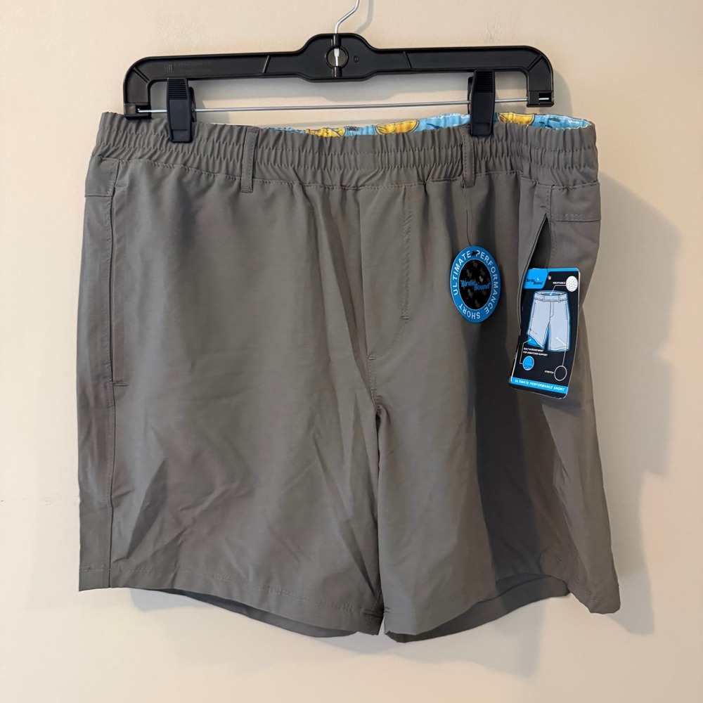 Birdie Bound Ultimate Performance Shorts Mens Large Gray 7in Inseam NWT
